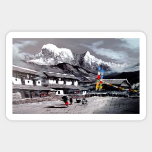Panoramic View Of Everest Base Camp Sticker